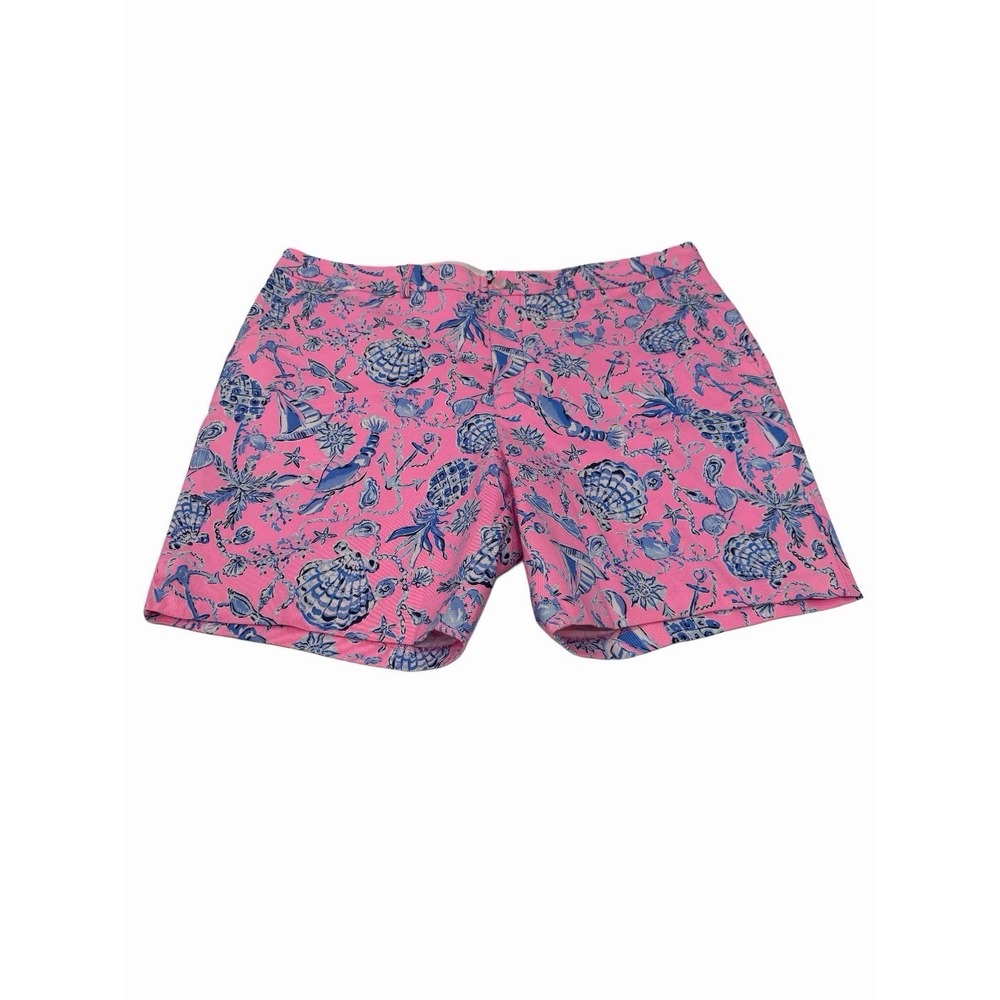 Lilly Pulitzer Volk Shorts Mens 42 Pink Rousseau Barefoot Beachcombers Chino